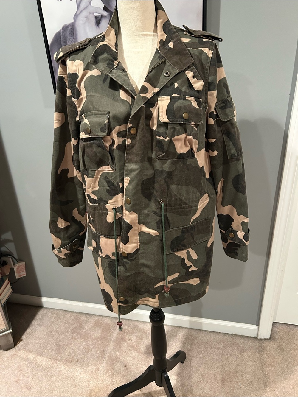 Camouflage Military Field Jacket - Green Camo